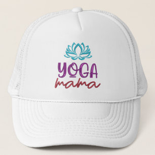 Yoga Mama Quote Lotus Bloem Trucker Pet
