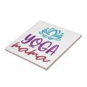 Yoga Mama Quote Lotus Bloem Zen Tegeltje (Zijkant)