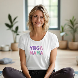 Yoga Mama Retro Boho Vrouwen T-shirt