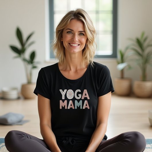 Yoga Mama Retro Boho Vrouwen T-shirt