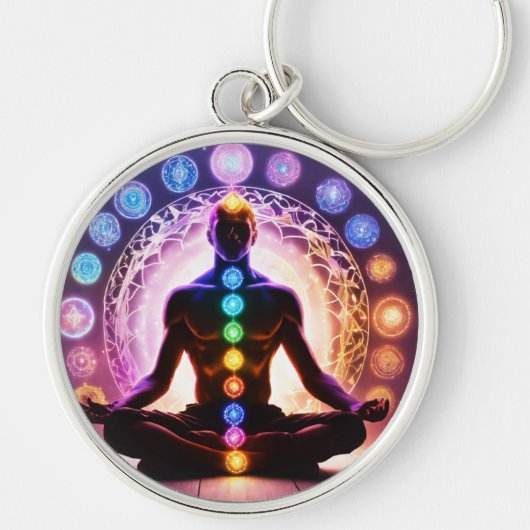 Yoga man sleutelhanger (Voorkant)