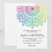 Yoga Mandala Birthday Uitnodiging (Voorkant / Achterkant)