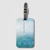 Yoga Mandala Boho Mind Body Spirit Bagagelabel (Voorkant (verticaal))