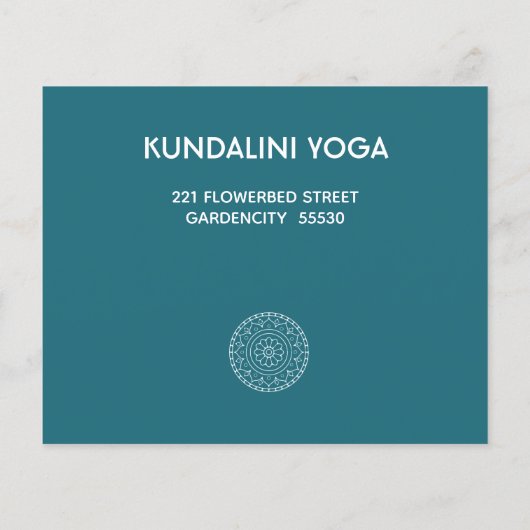 Yoga Mandala custom text Flyer (Achterkant)