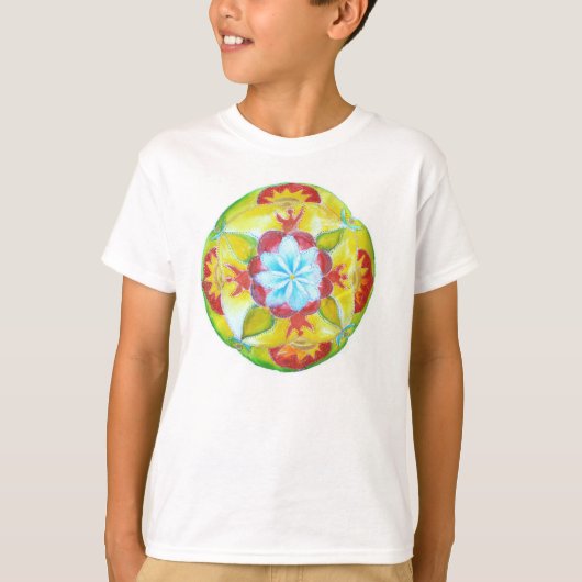 Yoga Mandala Kinder T-shirt (Voorkant)
