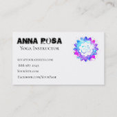 *~* Yoga Mandala Leerinstructeur Lotus OM Visitekaartje (Achterkant)