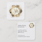 ** Yoga Mandala Lotus Reiki Leraar Op Massage Vierkante Visitekaartje (Voorkant / Achterkant)