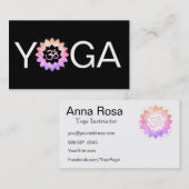 *~* Yoga Mandala Lotus Teacher Instructor Aum Om Visitekaartje (Voorkant / Achterkant)