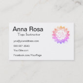*~* Yoga Mandala Lotus Teacher Instructor Aum Om Visitekaartje (Achterkant)