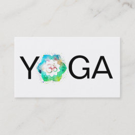 *~* Yoga Mandala Lotus Teacher Instructor Om Aum Visitekaartje
