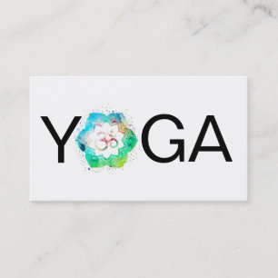 *~* Yoga Mandala Lotus Teacher Instructor Om Aum Visitekaartje