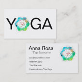 *~* Yoga Mandala Lotus Teacher Instructor Om Aum Visitekaartje (Voorkant / Achterkant)