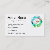 *~* Yoga Mandala Lotus Teacher Instructor Om Aum Visitekaartje (Achterkant)