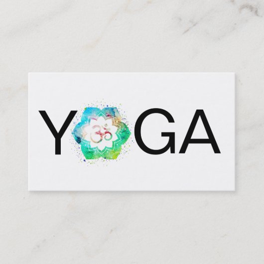 *~* Yoga Mandala Lotus Teacher Instructor Om Aum Visitekaartje (Voorkant)