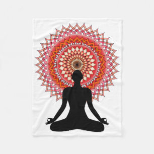 Yoga Mandala Marokkaans Zittend Ontwerp, yoga cade Fleece Deken