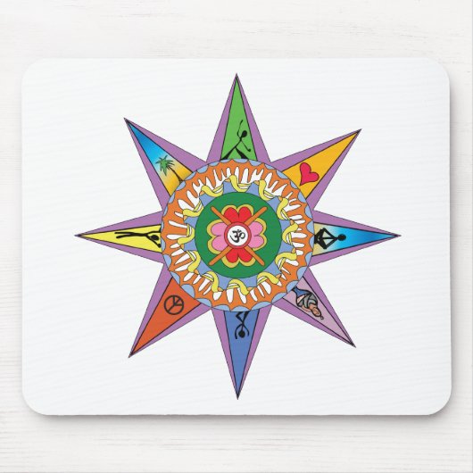 Yoga Mandala Mousepad Muismat (Voorkant)