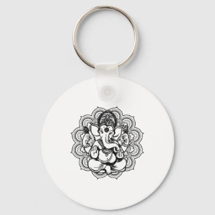 Yoga Mandala Olifant Ganesha Tril Sieraden Chakra Sleutelhanger