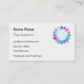 *~* Yoga Mandala OM Aum Lotus Teacher Instructor Visitekaartje (Achterkant)