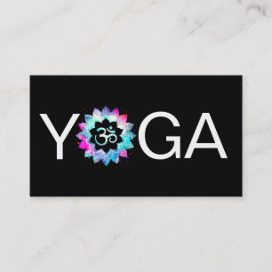 *~* Yoga Mandala OM Aum Lotus Teacher Instructor Visitekaartje