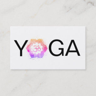 *~* Yoga Mandala OM Aum Lotus Teacher Instructor Visitekaartje