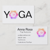 *~* Yoga Mandala OM Aum Lotus Teacher Instructor Visitekaartje (Voorkant / Achterkant)