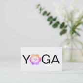 *~* Yoga Mandala OM Aum Lotus Teacher Instructor Visitekaartje (Staand voorkant)