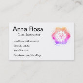 *~* Yoga Mandala OM Aum Lotus Teacher Instructor Visitekaartje (Achterkant)