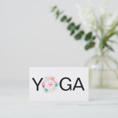 *~* Yoga Mandala OM Aum Lotus Teacher Instructor Visitekaartje (Staand voorkant)