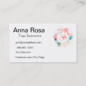 *~* Yoga Mandala OM Aum Lotus Teacher Instructor Visitekaartje (Achterkant)