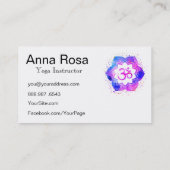 *~* Yoga Mandala OM Aum Lotus Teacher Instructor Visitekaartje (Achterkant)