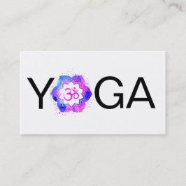 *~* Yoga Mandala OM Aum Lotus Teacher Instructor Visitekaartje