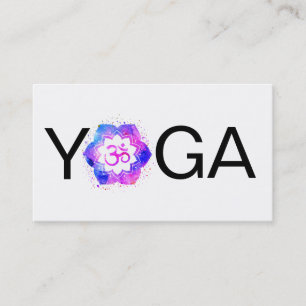 *~* Yoga Mandala OM Aum Lotus Teacher Instructor Visitekaartje
