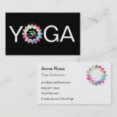 *~* Yoga Mandala OM Aum Lotus Teacher Instructor Visitekaartje (Voorkant / Achterkant)