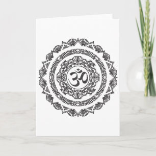 Yoga Mandala Om Symbool Boeddha Yogi Cadeau Kaart