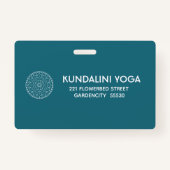 Yoga Mandala persoonlijke trainer Badge (Achterkant)