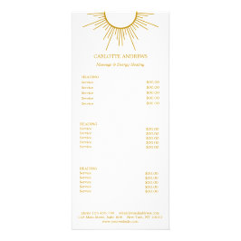 Yoga Mandala Sun Salon Price List Kaart