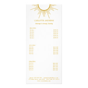 Yoga Mandala Sun Salon Price List Kaart