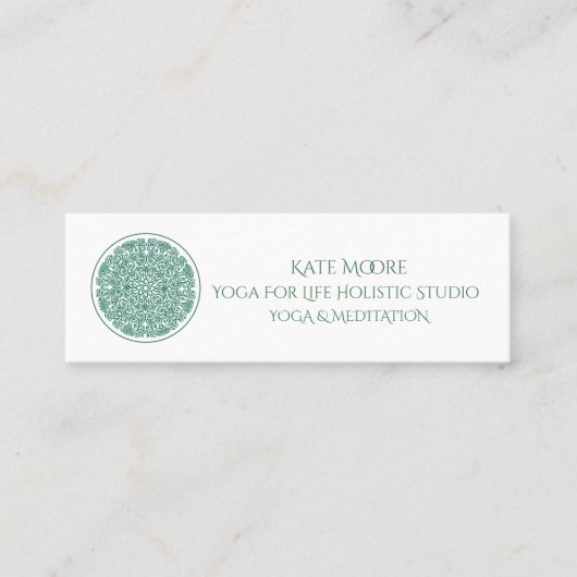 Yoga Mandala symbool van het universum Mini Visitekaartje (Voorkant)
