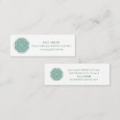 Yoga Mandala symbool van het universum Mini Visitekaartje (Voorkant / Achterkant)