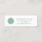 Yoga Mandala symbool van het universum Mini Visitekaartje (Achterkant)