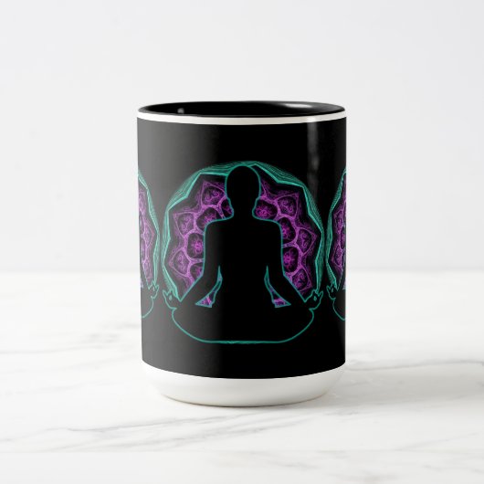 Yoga Mandala Tweekleurige Koffiemok (Center)