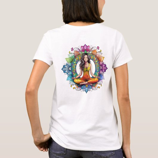 Yoga Mandala Vreedzaam T-shirt (Achterkant)