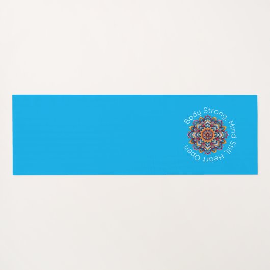 Yoga Mantra Mandala Design Mat (Achterkant (horizontaal))