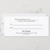 Yoga Massage Cadeaubon (Achterkant)