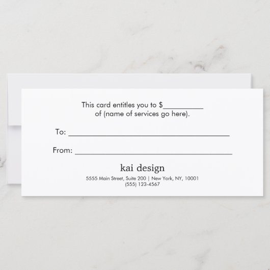 Yoga Massage Cadeaubon (Achterkant)