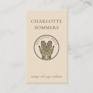 Yoga Massage Henna Hands Visitekaartje