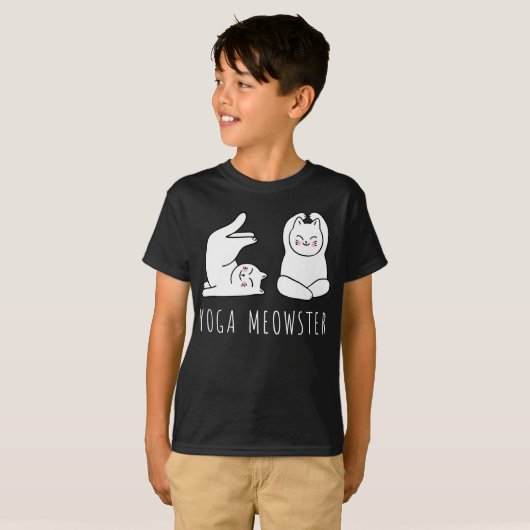 Yoga Master Cat Lover Funny Meditation T-shirt (Voorkant volledig)