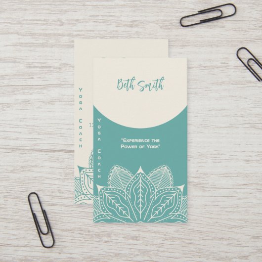 Yoga Master - Gepersonaliseerd training Visitekaartje (Voorkant / Achterkant in situ)