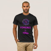 *~* Yoga Master Paarse Crystal Sphere Zwart T-shirt (Voorkant volledig)