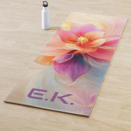 Yoga Mat Aanpassen Chic Bloem Waterverf